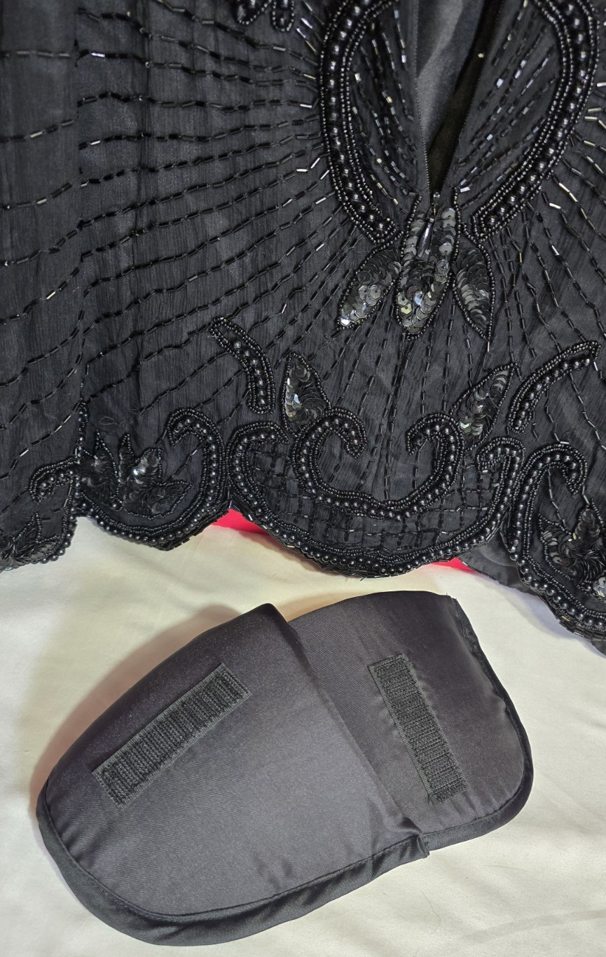 VTG 80’S BEADED SEQUIN EVENING COCKTAIL 2-Piece Top and Skirt XL(no Sz Tag)