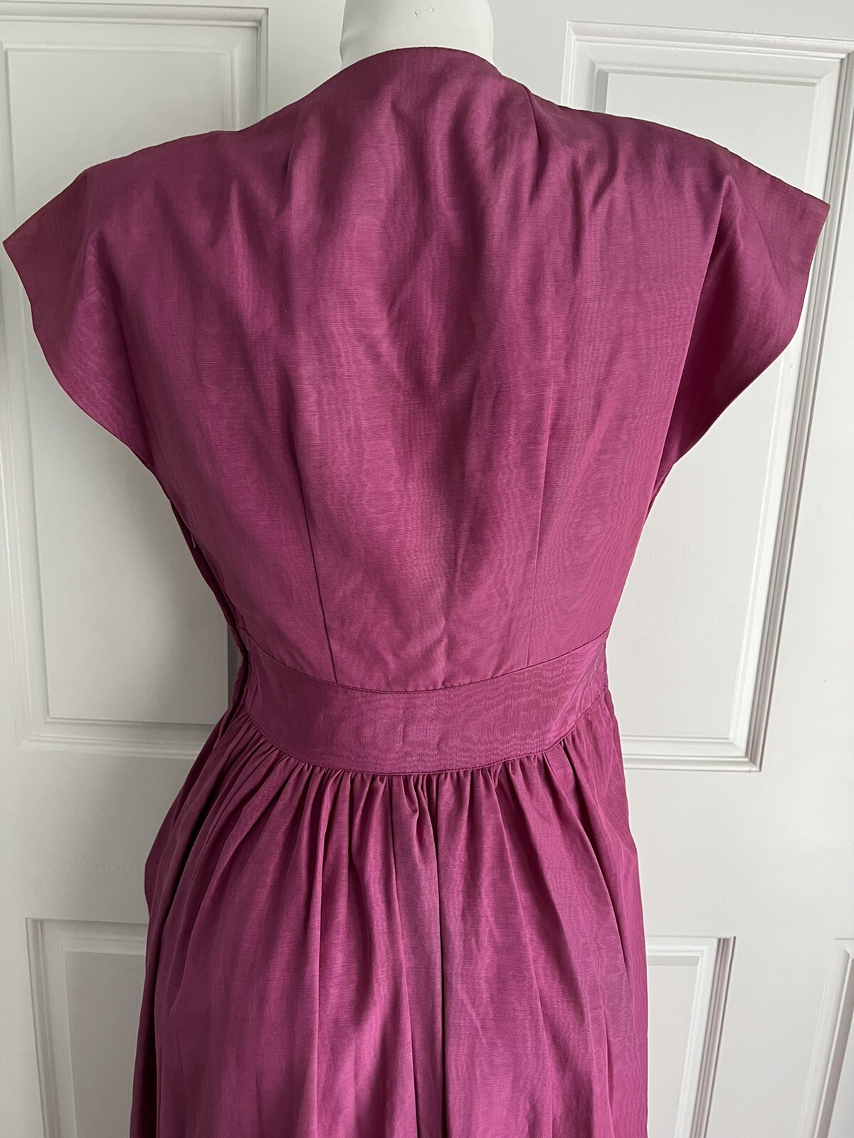 Vintage 1940s Fred Perlberg Dance Originals Mauve Formal Dress Matching Gloves