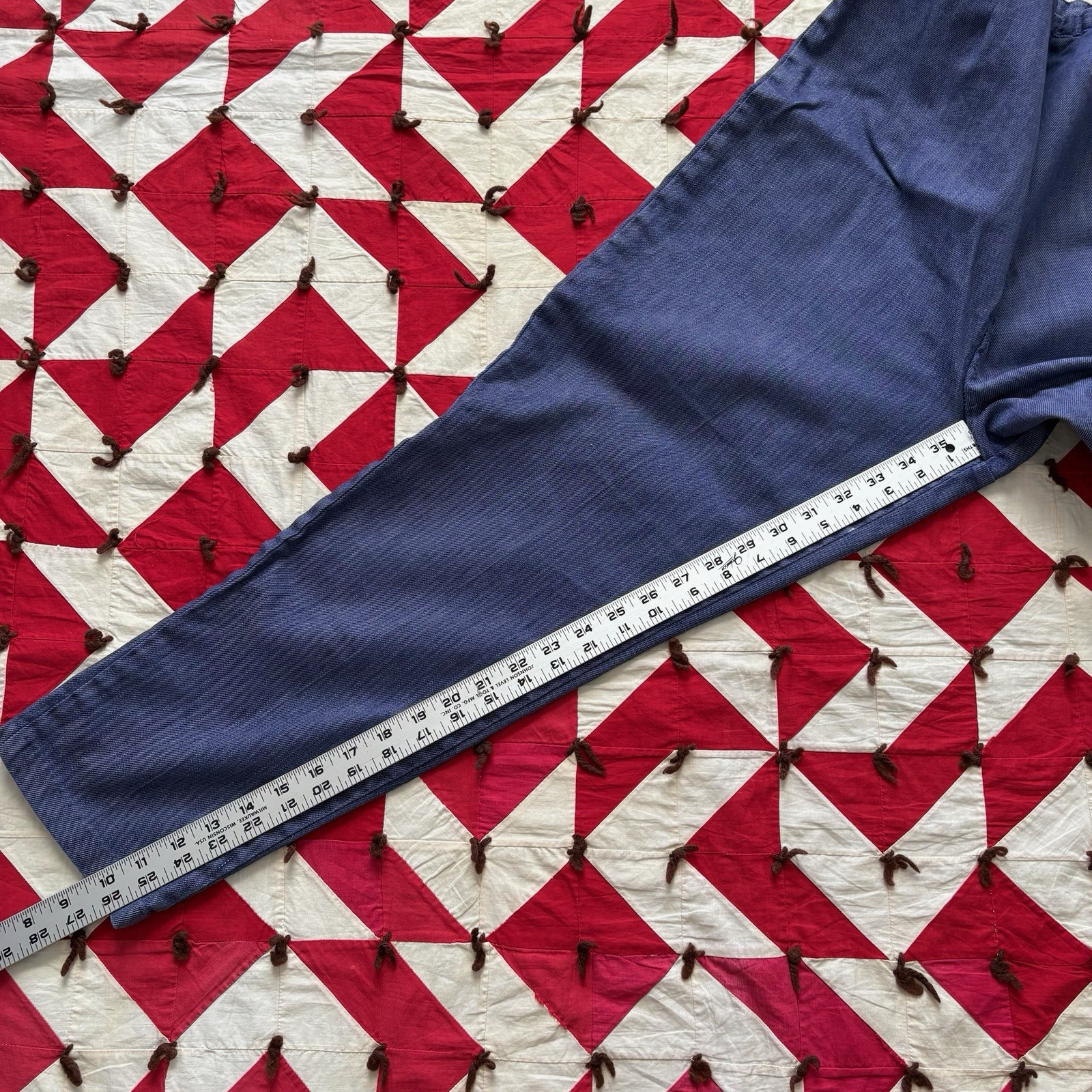 Vintage 1960s 70s Polyester Side Zip Pants Women’s BROKEN ZIPPER