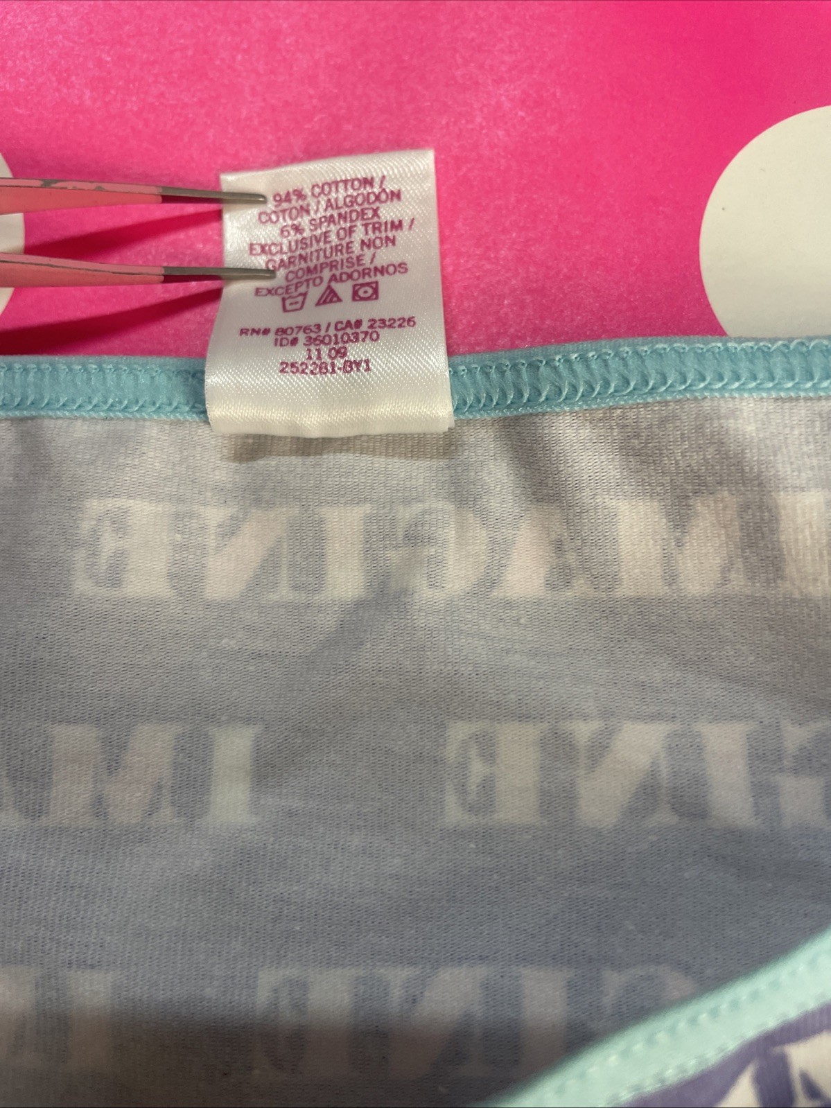 2009 Victoria Secret PINK Vintage Cotton Extra Low Rise Hipster Panty M IMAGINE