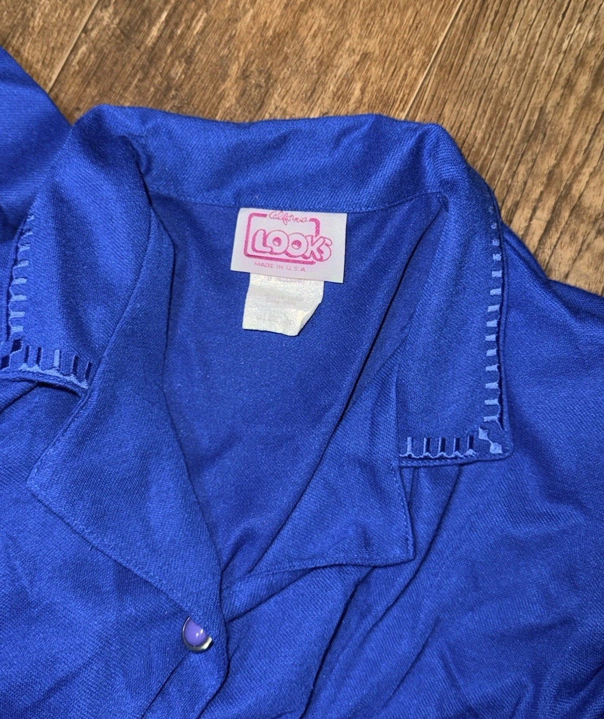 California Looks Collared Swing Mod Blue 60s Dress Size Medium Women’s Fashion