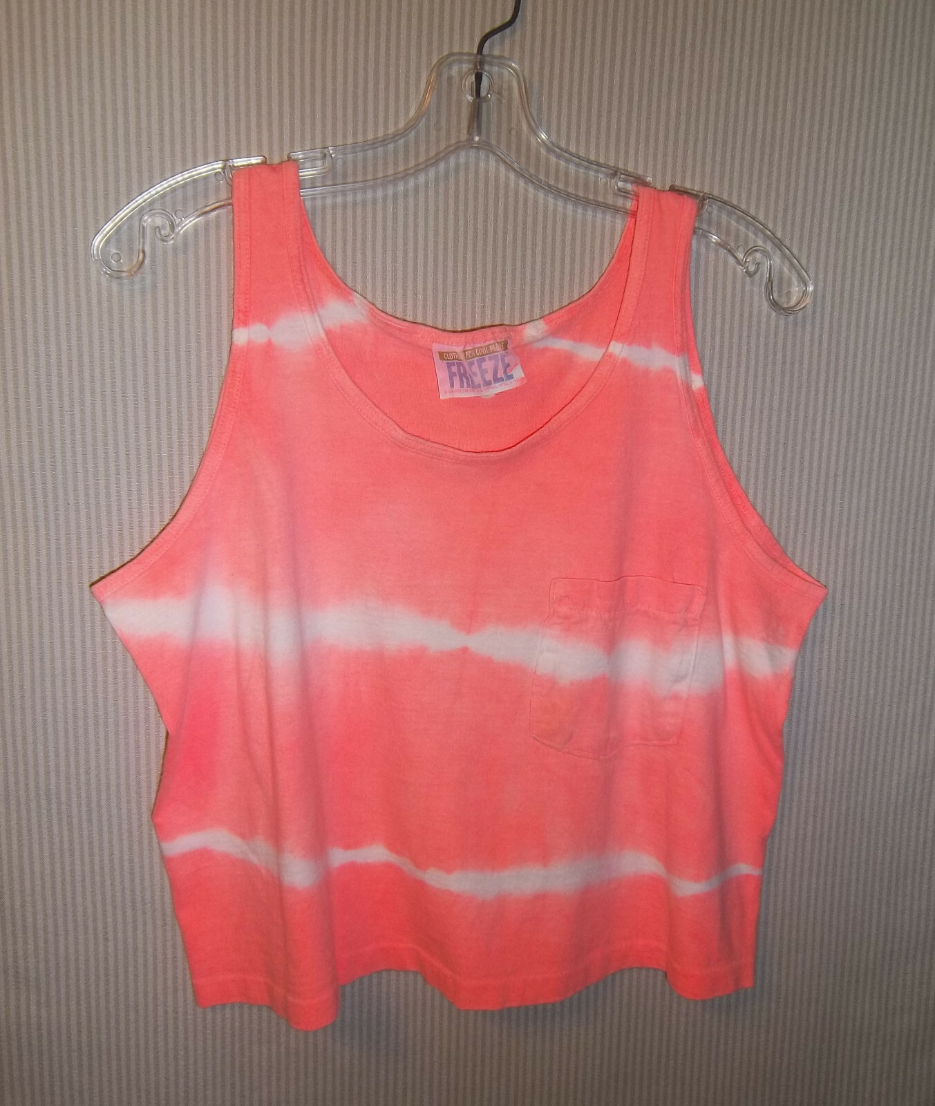 Vintage 90s Tie Dye Tank Top by FREEZE Size S/M Cropped ~Clothes for Cool People