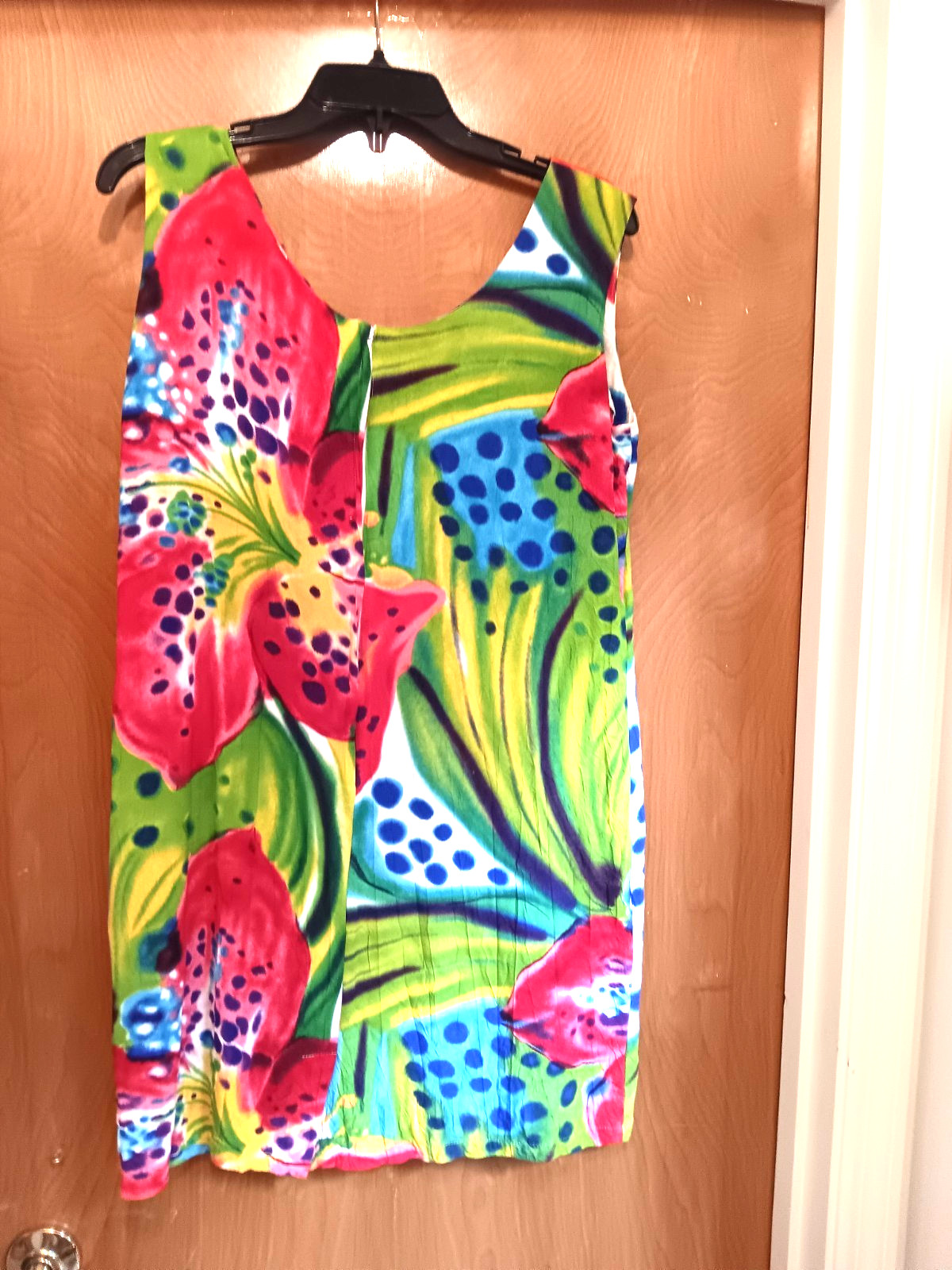 Jams World VTG Sleeveless Dress Glorioso Hawaiian Tropical Beach Cruise XL W304