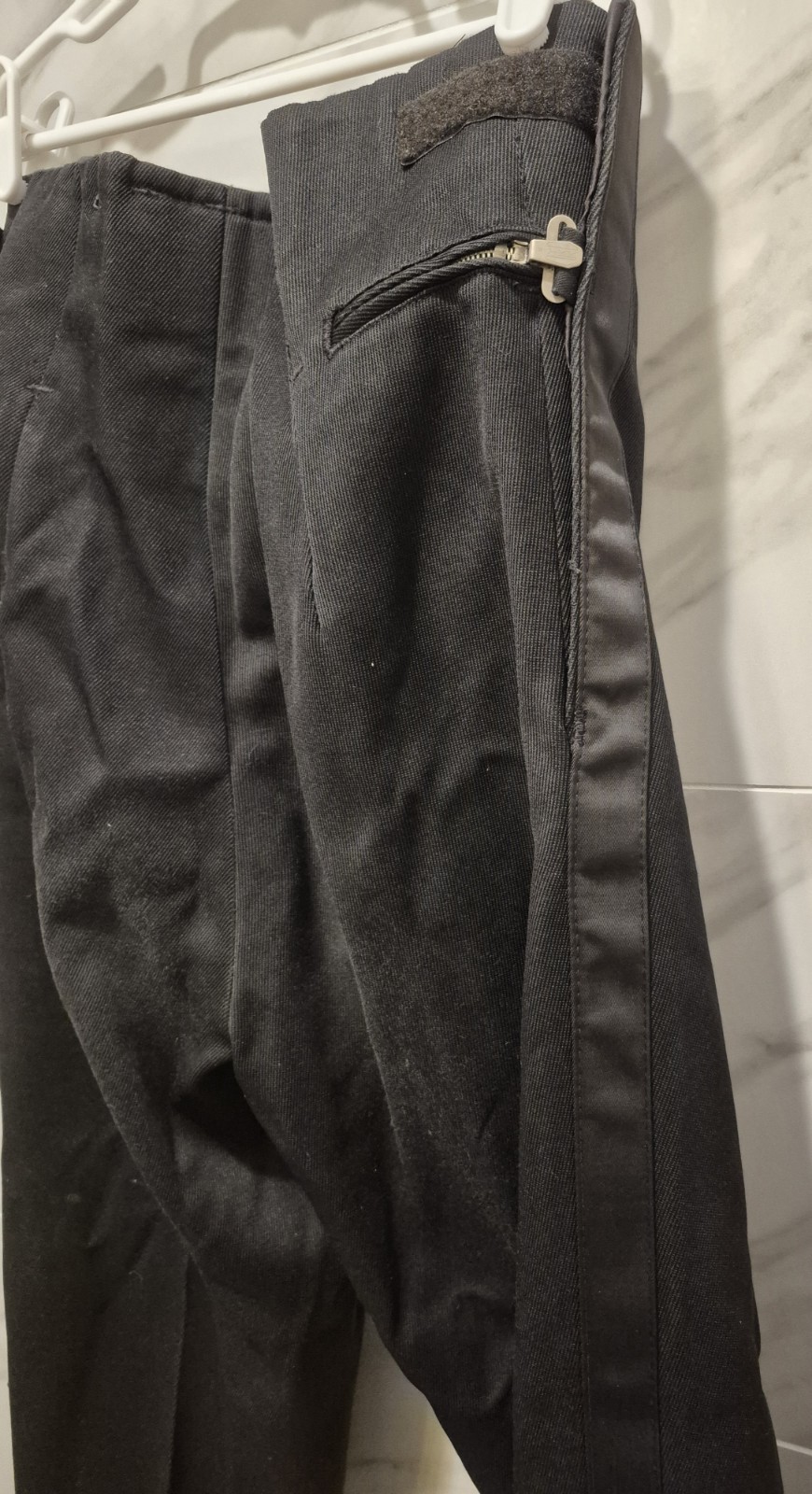 Vintage 80s Black Marching Band Pants Size 1 Adjustable