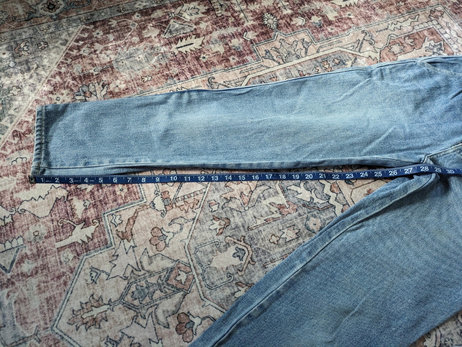 Vintage Basic Helium Pleated Blue Distressed Denim Jeans Pockets Women’s Size XS