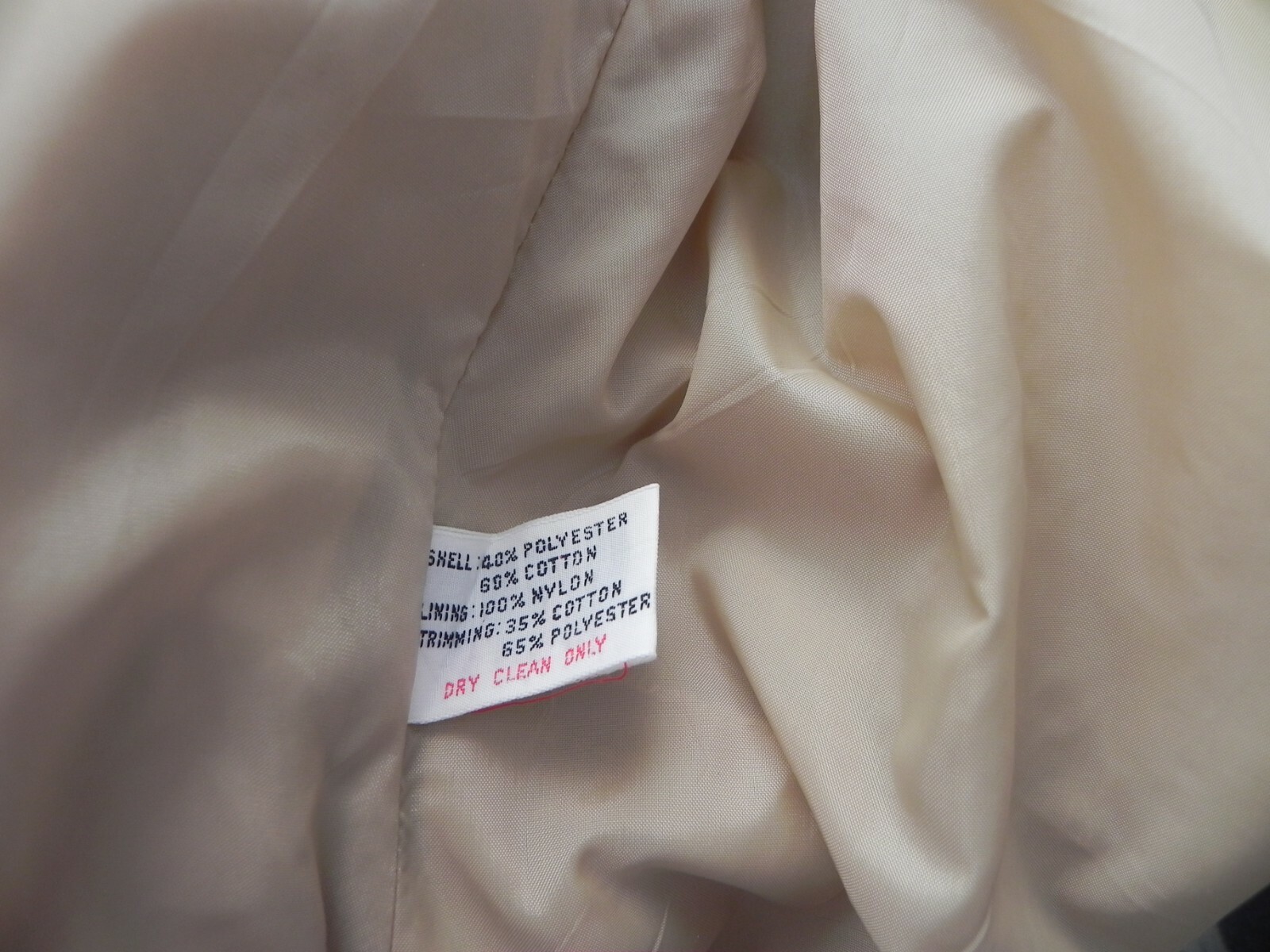 Vtg Made in Japan Trench Coat Khaki Midi Belted Pockets Cotton Blend Size S