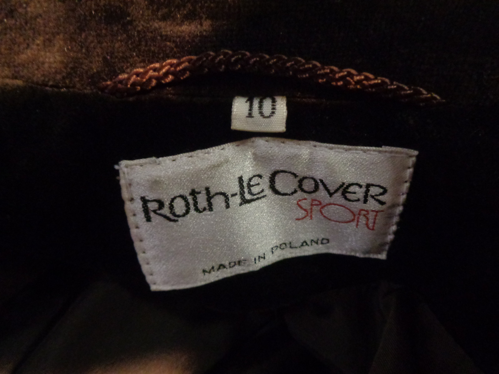 // Vintage Roth Le Cover Sport Brown Cotton Blend Coat w/ Belt size 10