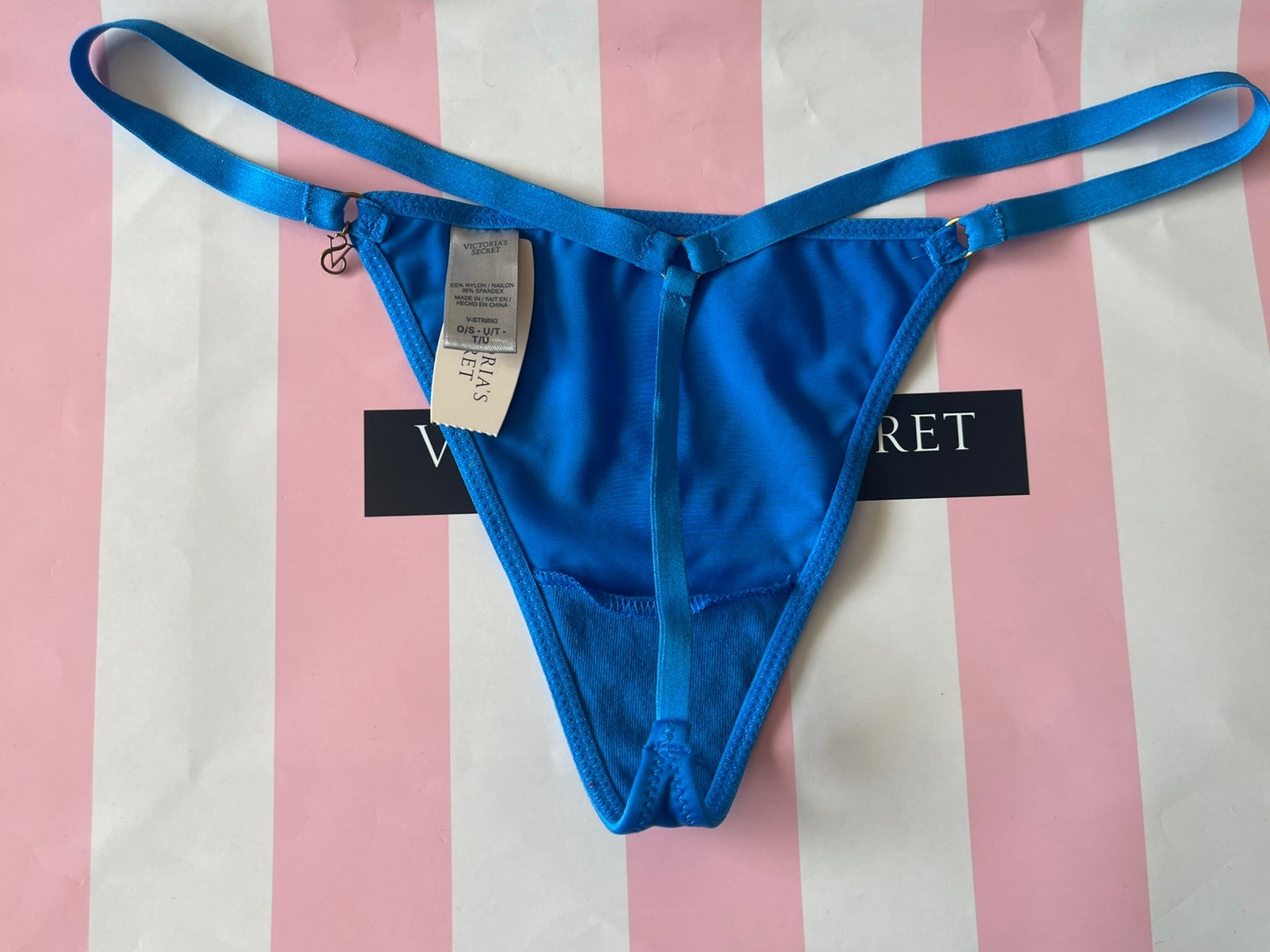 NWT 2011 Victoria’s Secret V-STRING, ELECTRIC BLUE- OS Silky-Smooth
