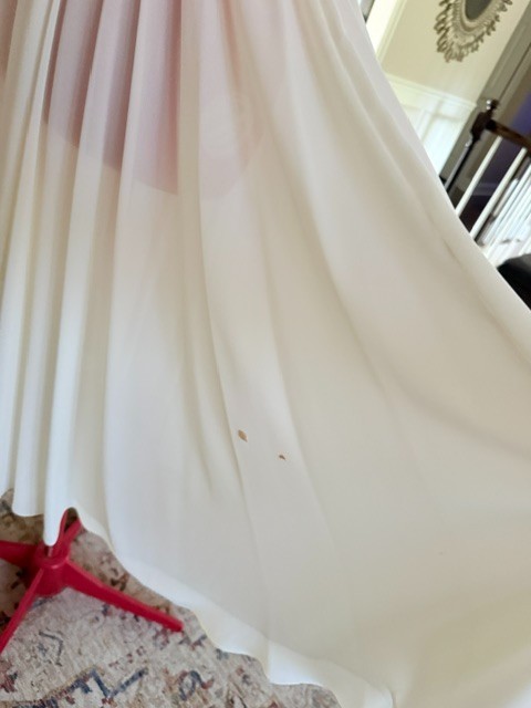 Vtg Victorian Renaissance Ivory Lace Prairie Wedding Dress Boho Sz 8 High Neck
