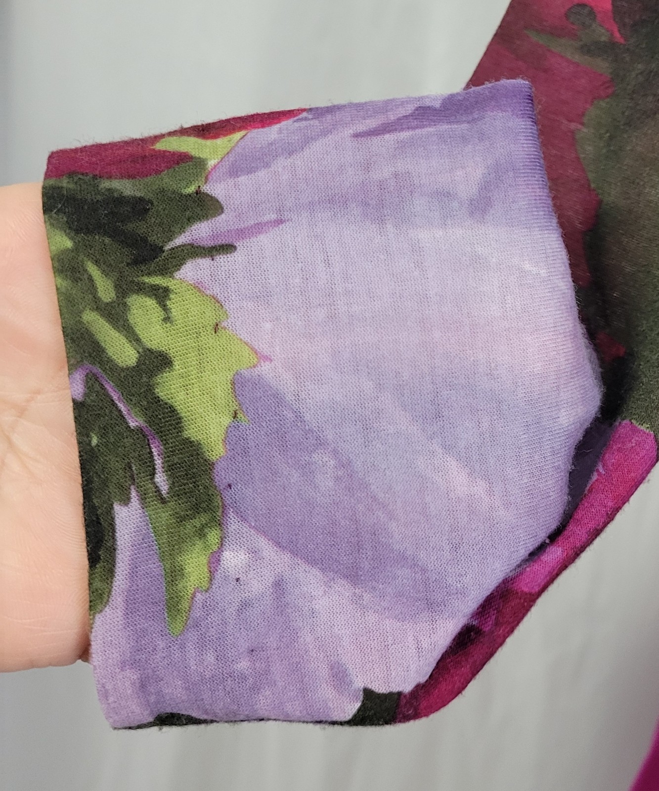 Vintage EJM Petites Pink/Purple/Green Floral Top w Magenta Skirt Size 6P