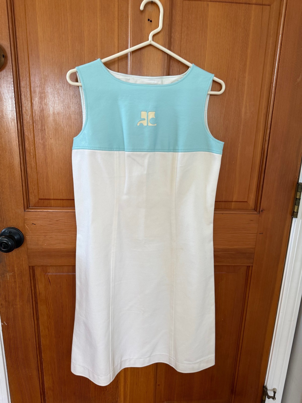 Vintage Courreges White and Sky Blue Dress size (FR 40)