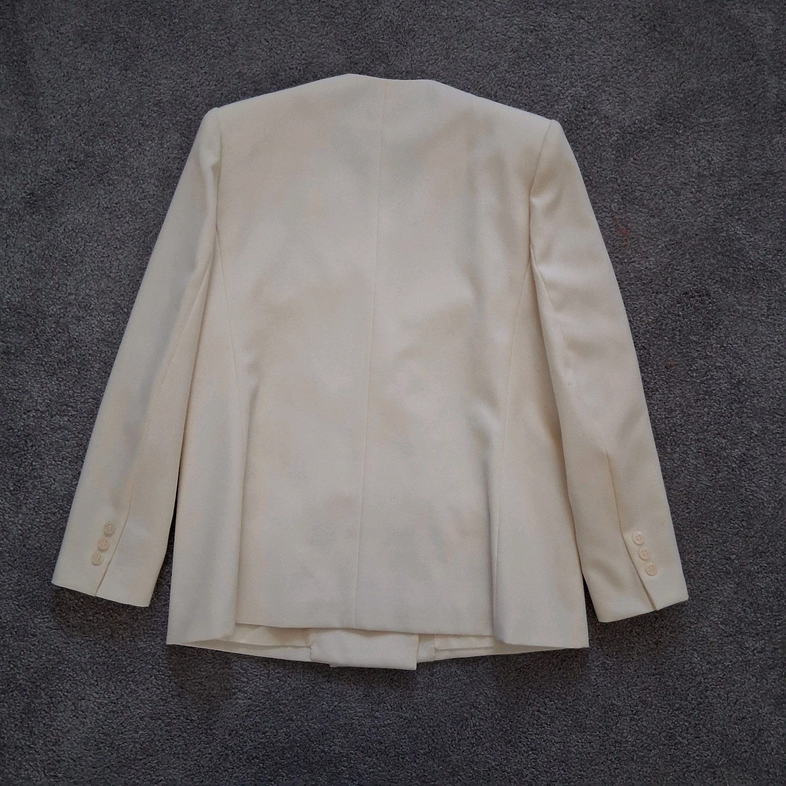 VTG Sasson Women’s Cream/Off-White Skirt Suit Outfit Size 10/11 Lined