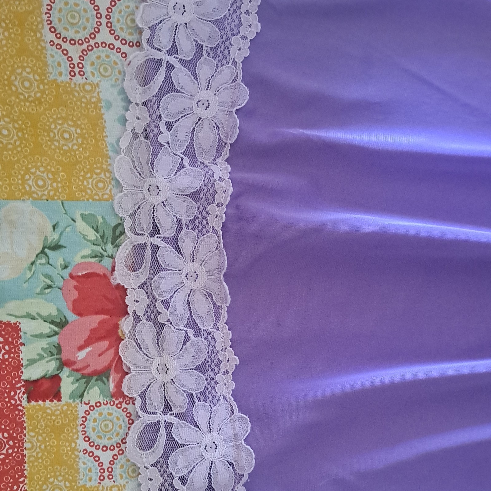 Vintage Slip/Lingere, Purple, Lace, Skirt