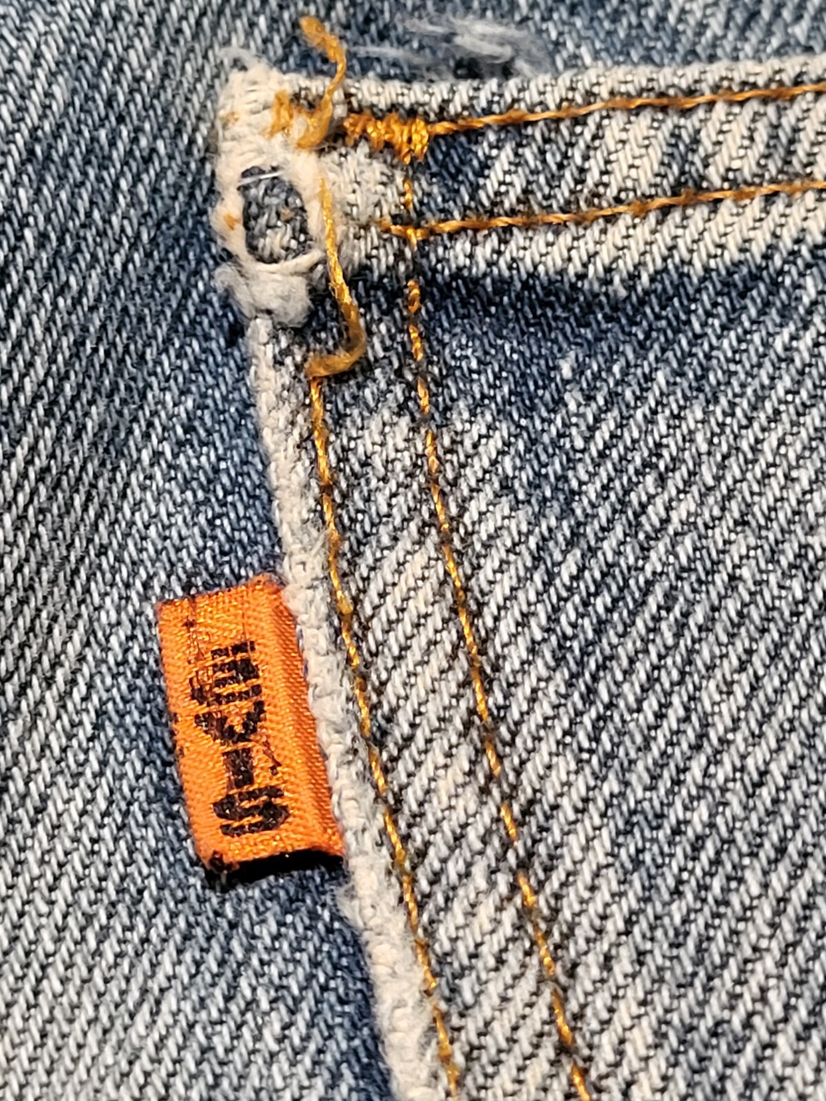 VTG 1970s Levis 505 Orange Tab Cutoff Jean Shorts Tag 38 Waist FIT 36 Hige Fade
