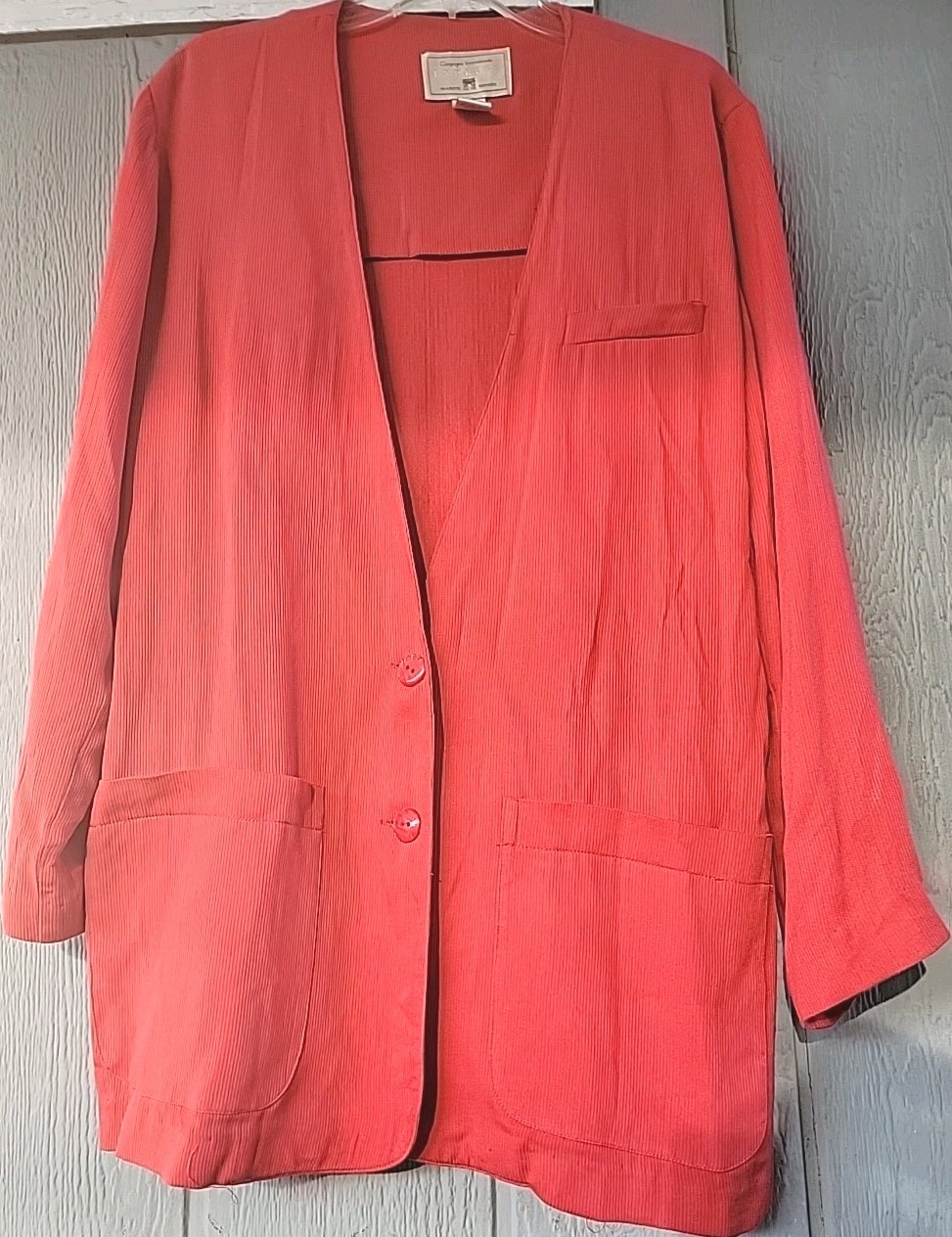 Vtg Express Compagnie Internationale Red Blazer British Crown Colony Hong Kong