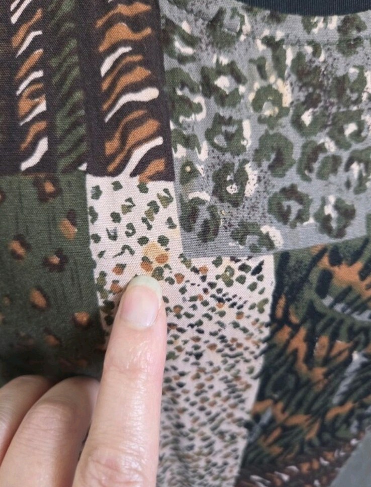 Vintage Patchwork Animal Print Maxi Dress Vacay Teachercore Travel Safari 16 TL