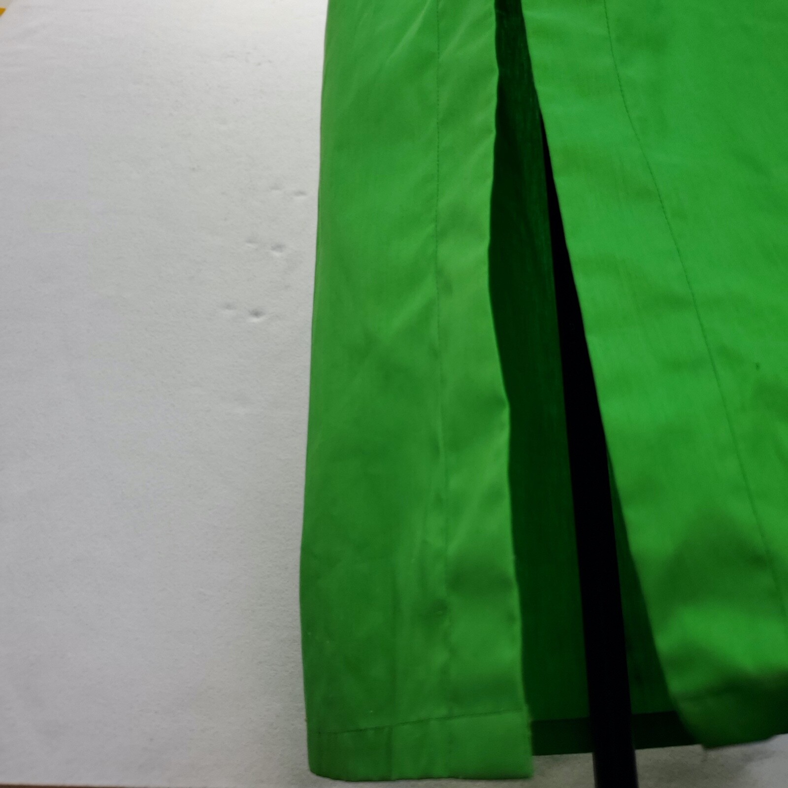 Vintage (Original Tags) GUMPS SF Lime Green Hostess Kaftan w/Frog Buttons Sz 8