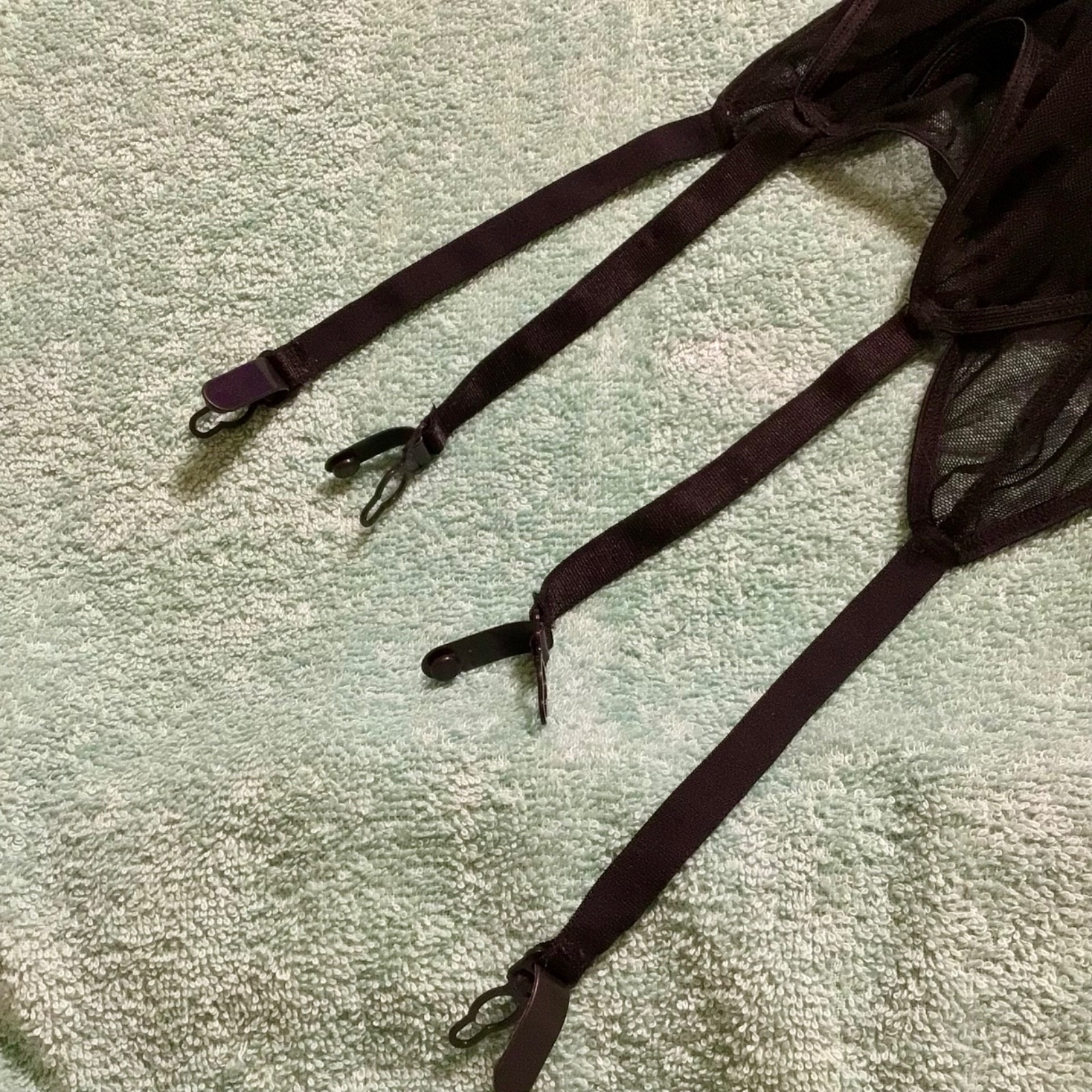 Black Lace Open Cup Merry Widow with Garters Lingerie Cami One Size 1Pc