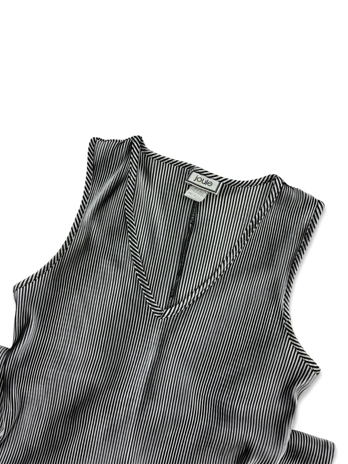 Joule Women’s VTG 90s Black White Striped Illusion Dress Grunge USA M