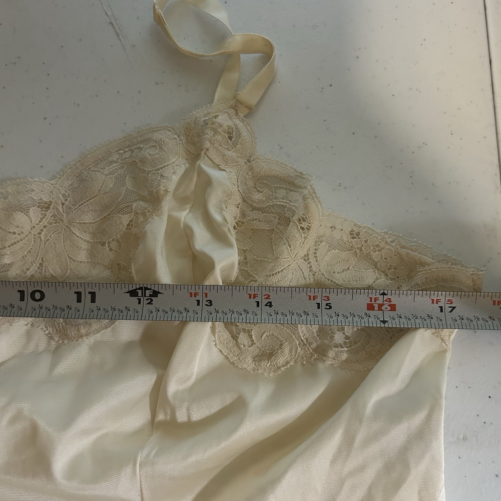 Wonder Maid Vtg 60’s Silky Camisole Ivory Size 36 (Bust) 100 Antron Nylon