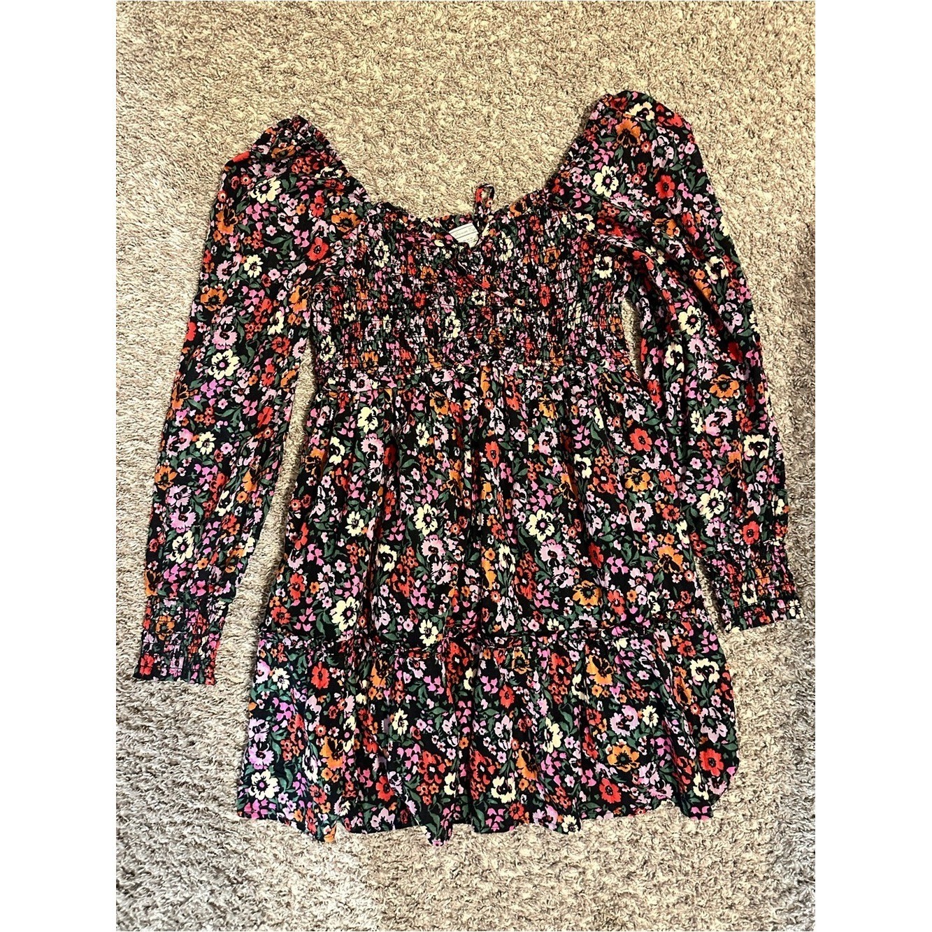 American Eagle Outfitters vintange multi Knit Dress Black, Pink, Green, Orange