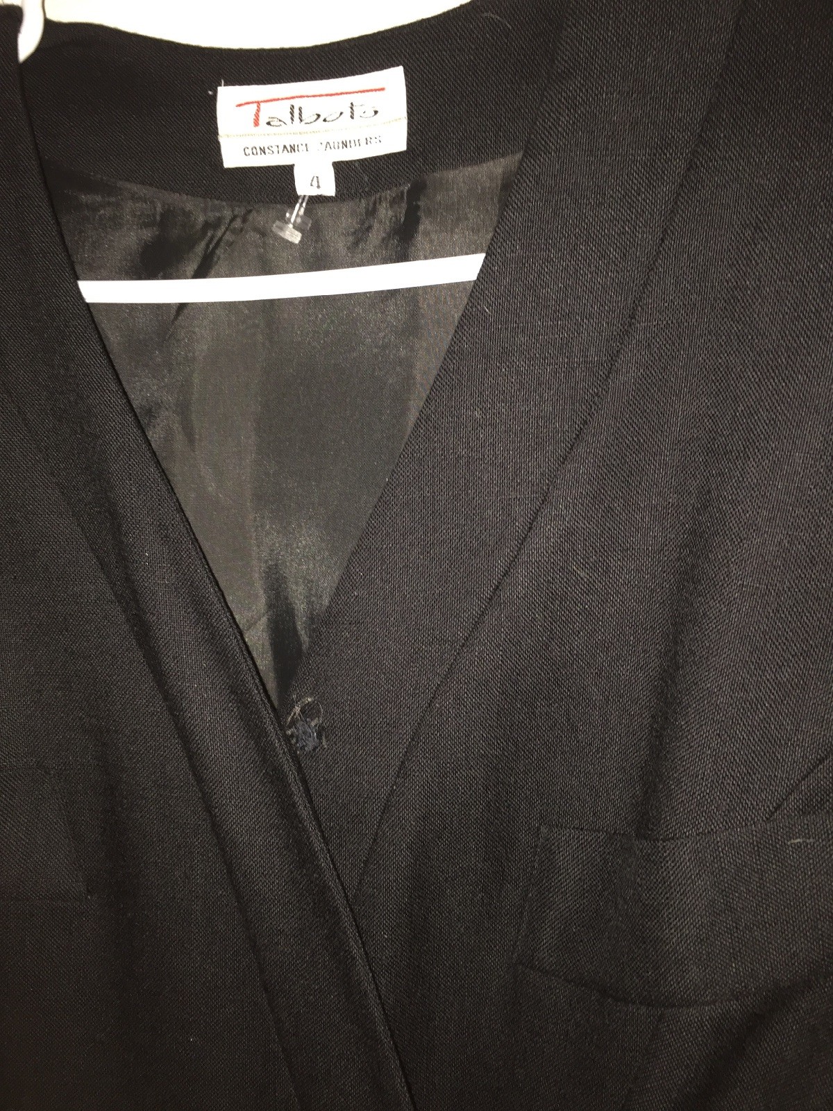 Talbots Constance Saunders Black Vintage Dress