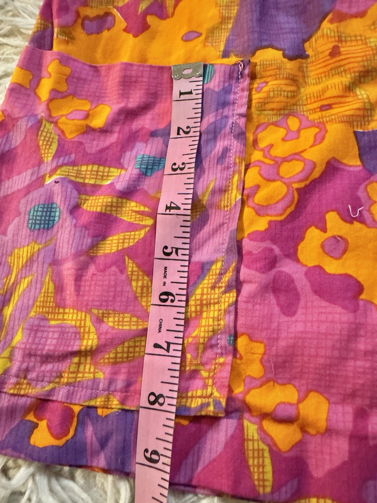 Vtg Sun Fashions Hawaii Honolulu A Line Mini Dress Pockets 60s Psychadelic Mod