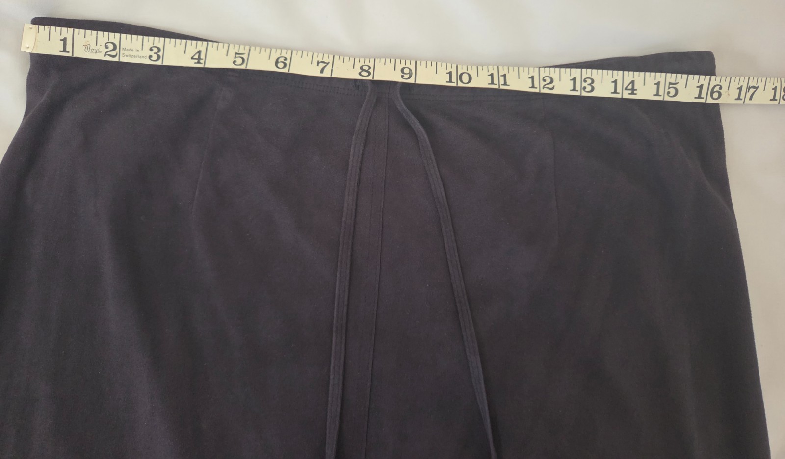 Vintage Faux Suede Long Black Skirt with Side Slits from J Jill