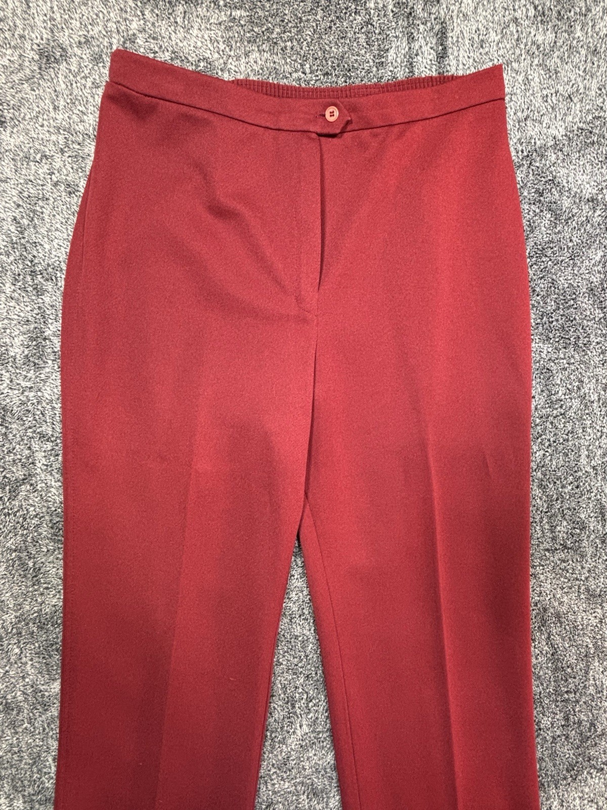 VTG 70s Sears Pants That Fit Suit Set Red Polyester Blazer Trousers Womens 16