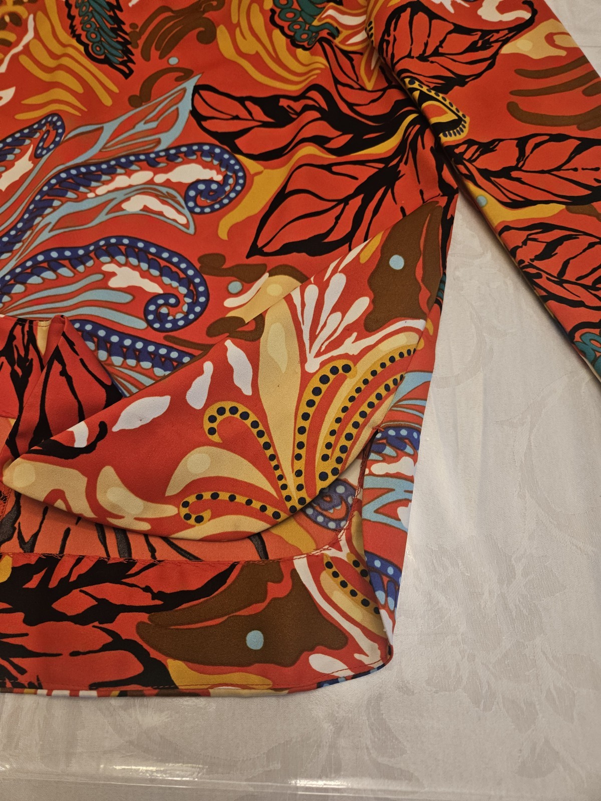 Vintage Concept 70’s Swirl Women’s Blouse (12) Necklace/Belt Not Included Groovy