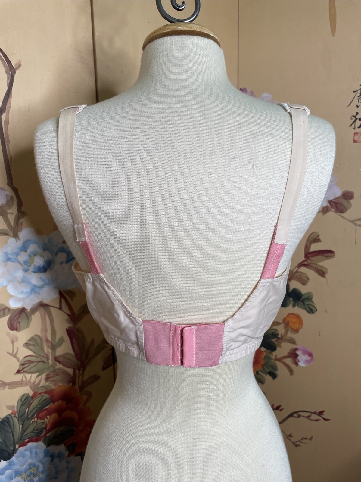 Vintage Exquisite Form Bullet Bra Sz 36C Pink Two Tone Pinup Retro Pointy