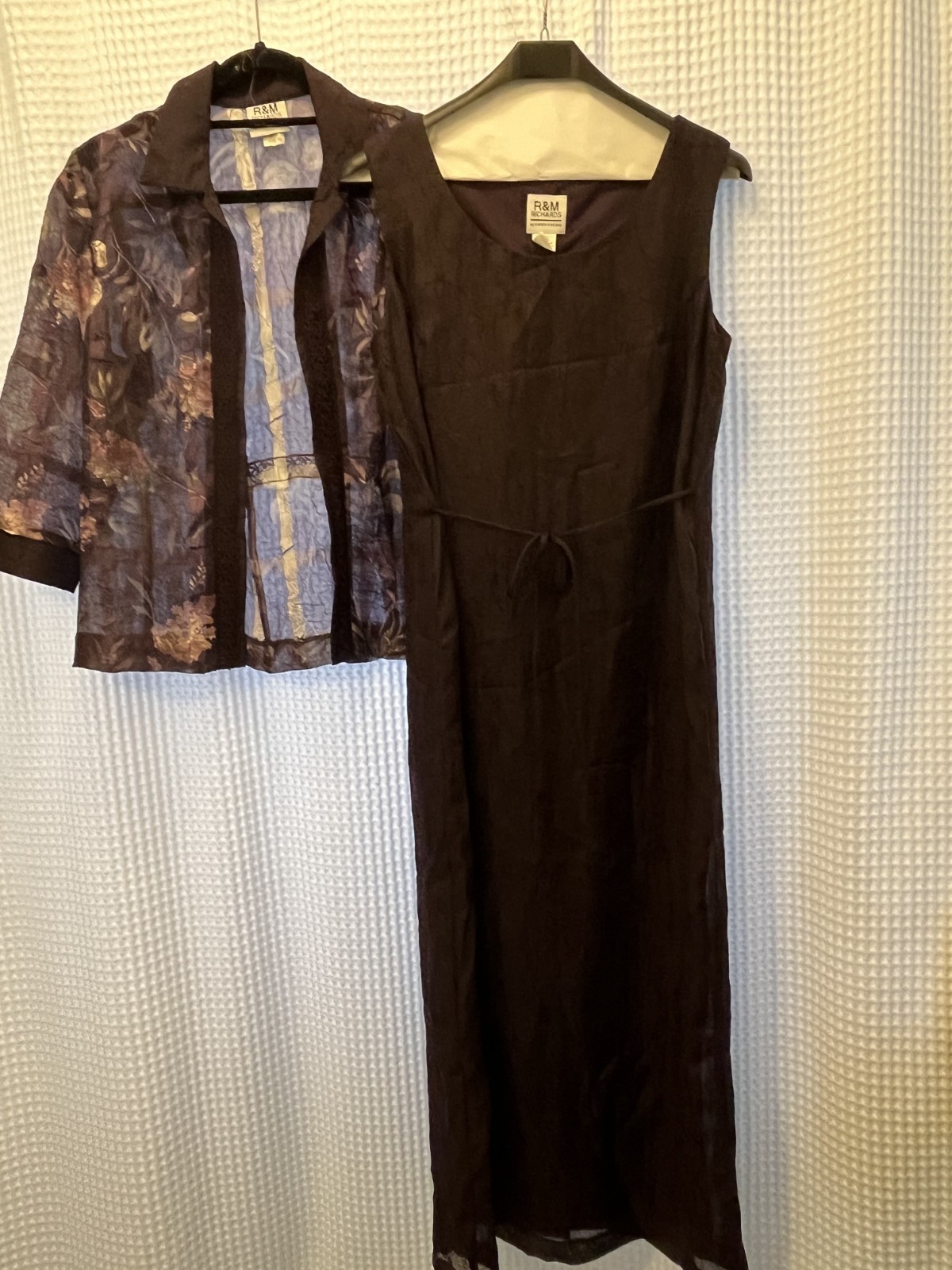 Vintage R & M Richards by Karen Kwong 2- Piece formal dress with jacket Plum