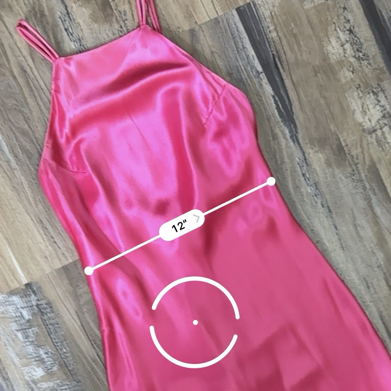 VTG 90s Hot Pink Satin High Neck Low Back Formal Slip Prom Dress