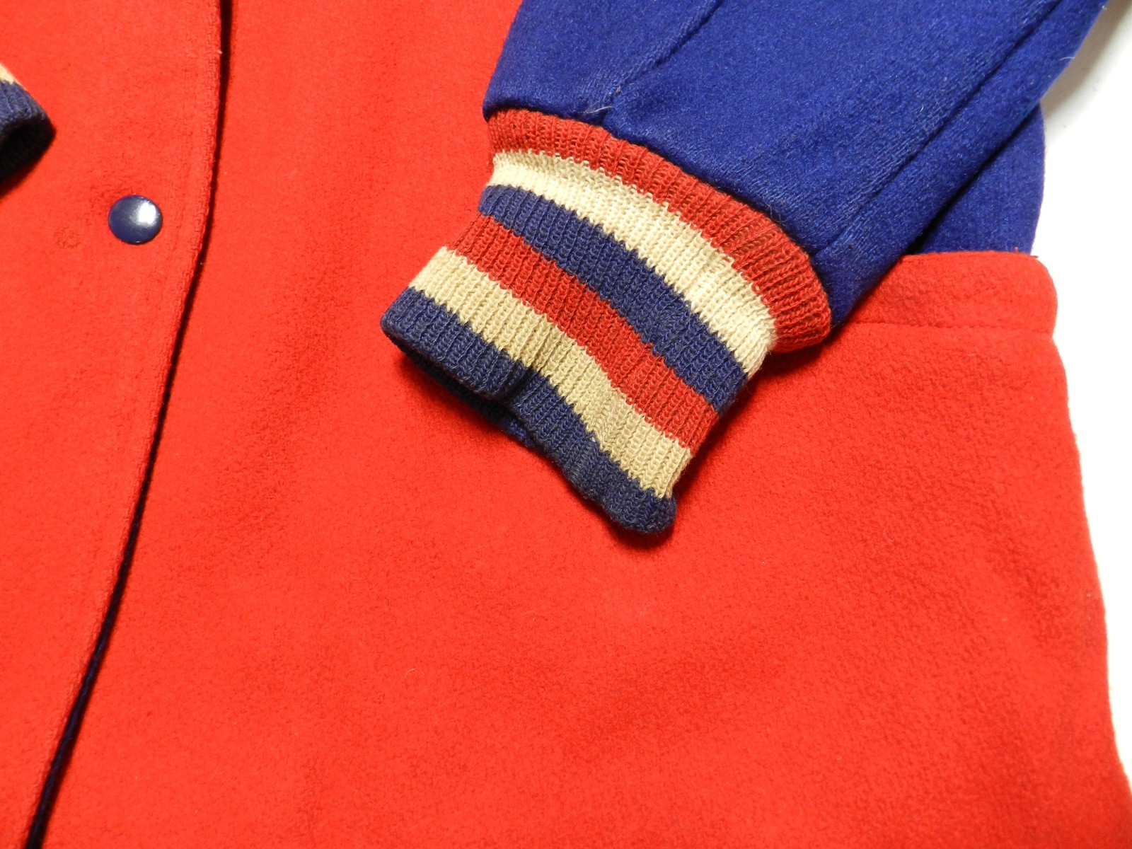 Vintage 1966 High School Letterman’s Jacket Red & Blue Wool Ladies Size 16
