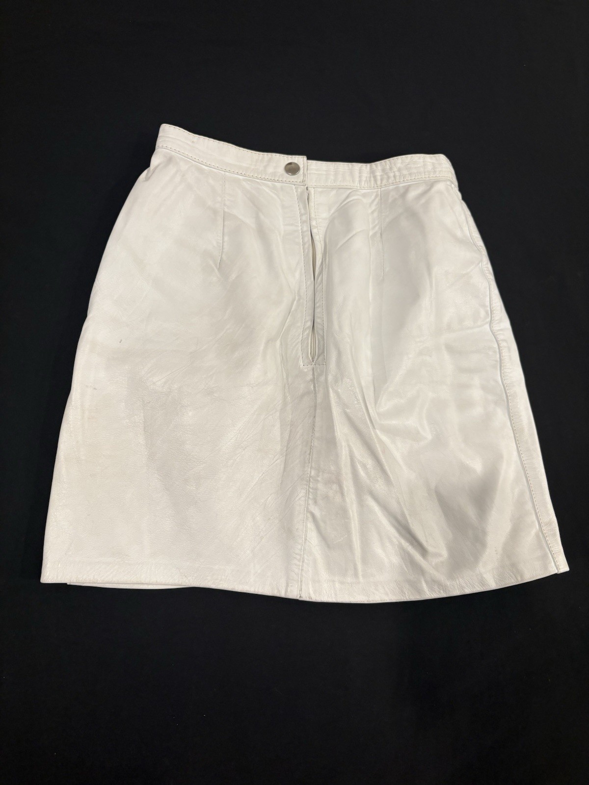 Cuir Classique Exotic White Leather Skirt Women’s Size 5/6 *Made In DR*