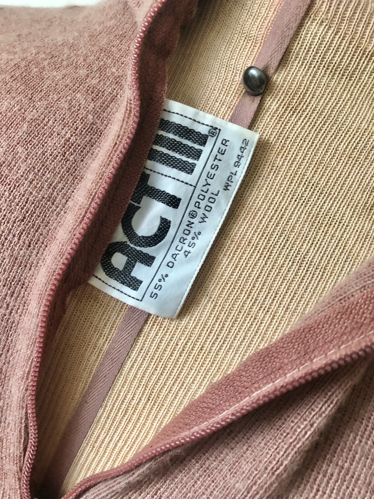 Vintage Dusty Rose Wool Blend Knit Turtleneck