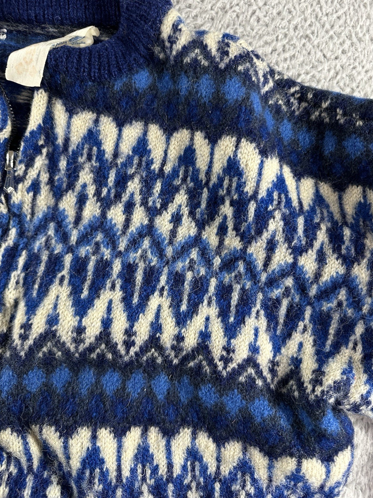 VINTAGE 50s Hans Heitsch Iceland Nordic Scandinavian Lambs Wool Sweater Sweden