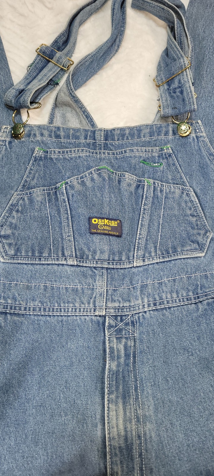 OshKosh B’gosh Classic Vestbak Denim Bib Overalls Blue Workwear L/Long