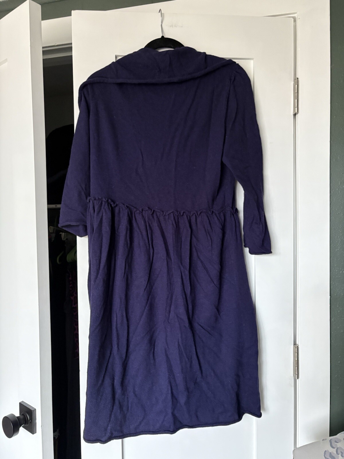 Vintage Moth Purple Wool Dress. SzL