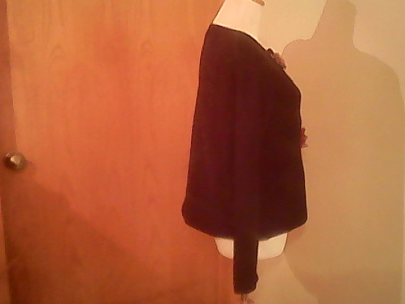 Richard Sport black cardigan sweater floral & bead accents, S, acrylic, buttons