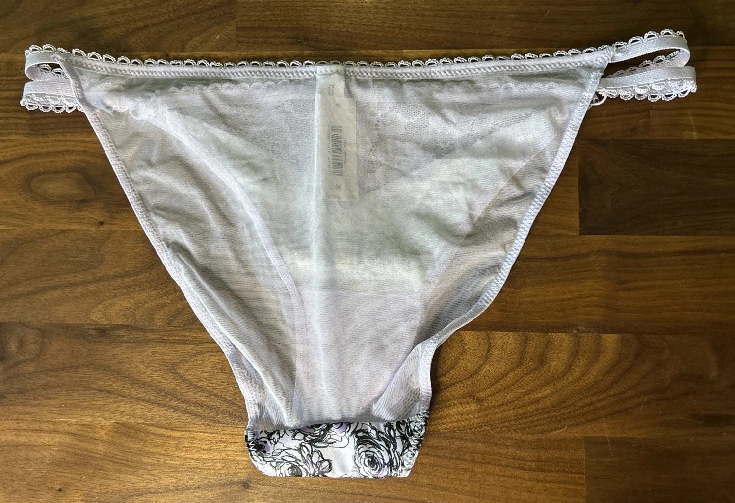 Vtg Second Skin Double String Bikini Panties Sz M Adore Me Shiny Hi Cut Silky