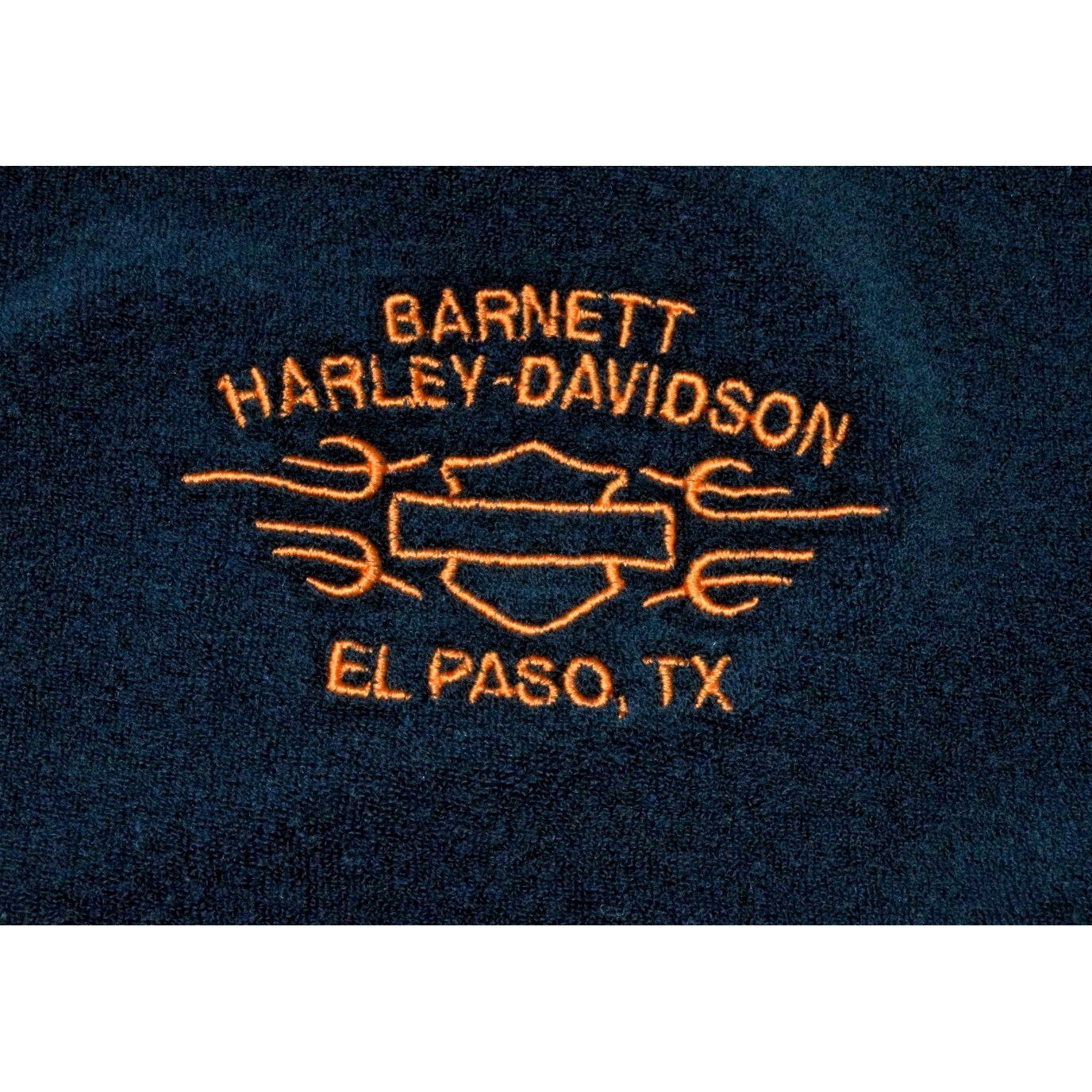 Vintage Terry Cloth Tank Top Harley Davidson Size M 90s Black Logo Side Stripes