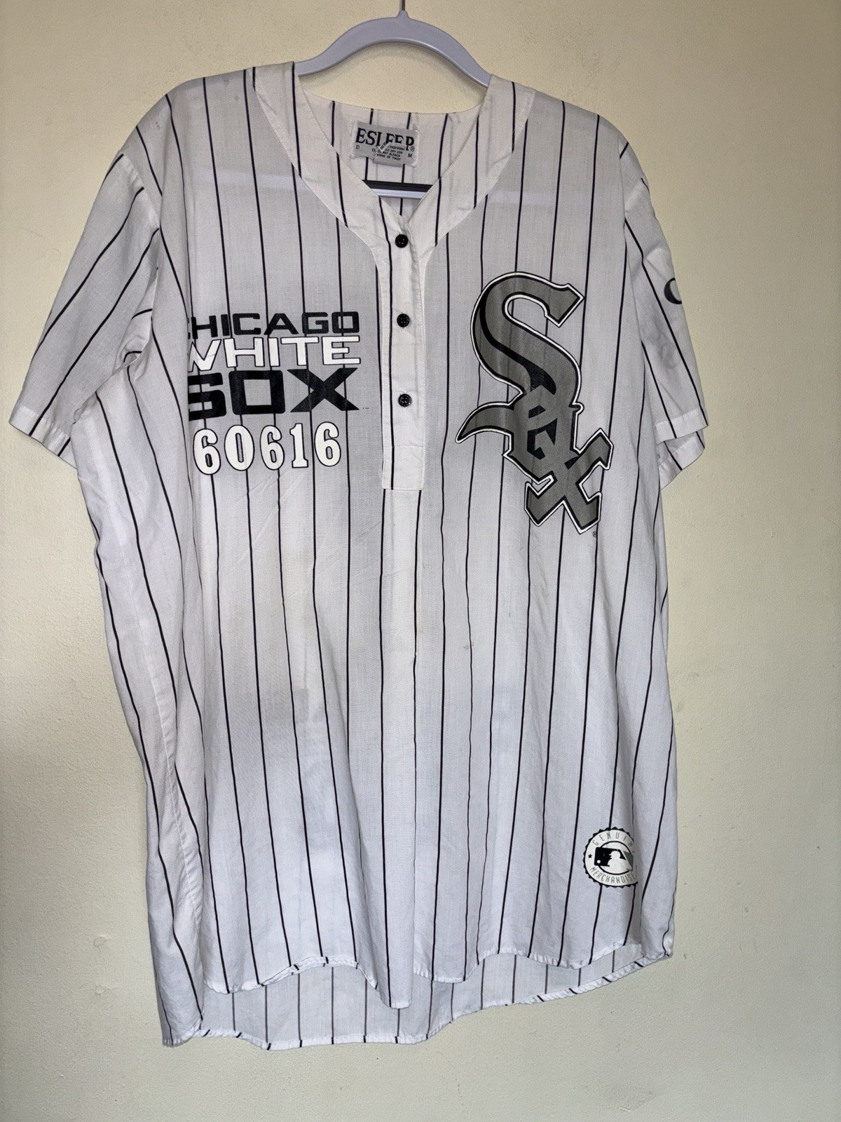 Vintage 90s Esleep Chicago White Sox Pajama Sleep Nightshirt O/S Loungewear