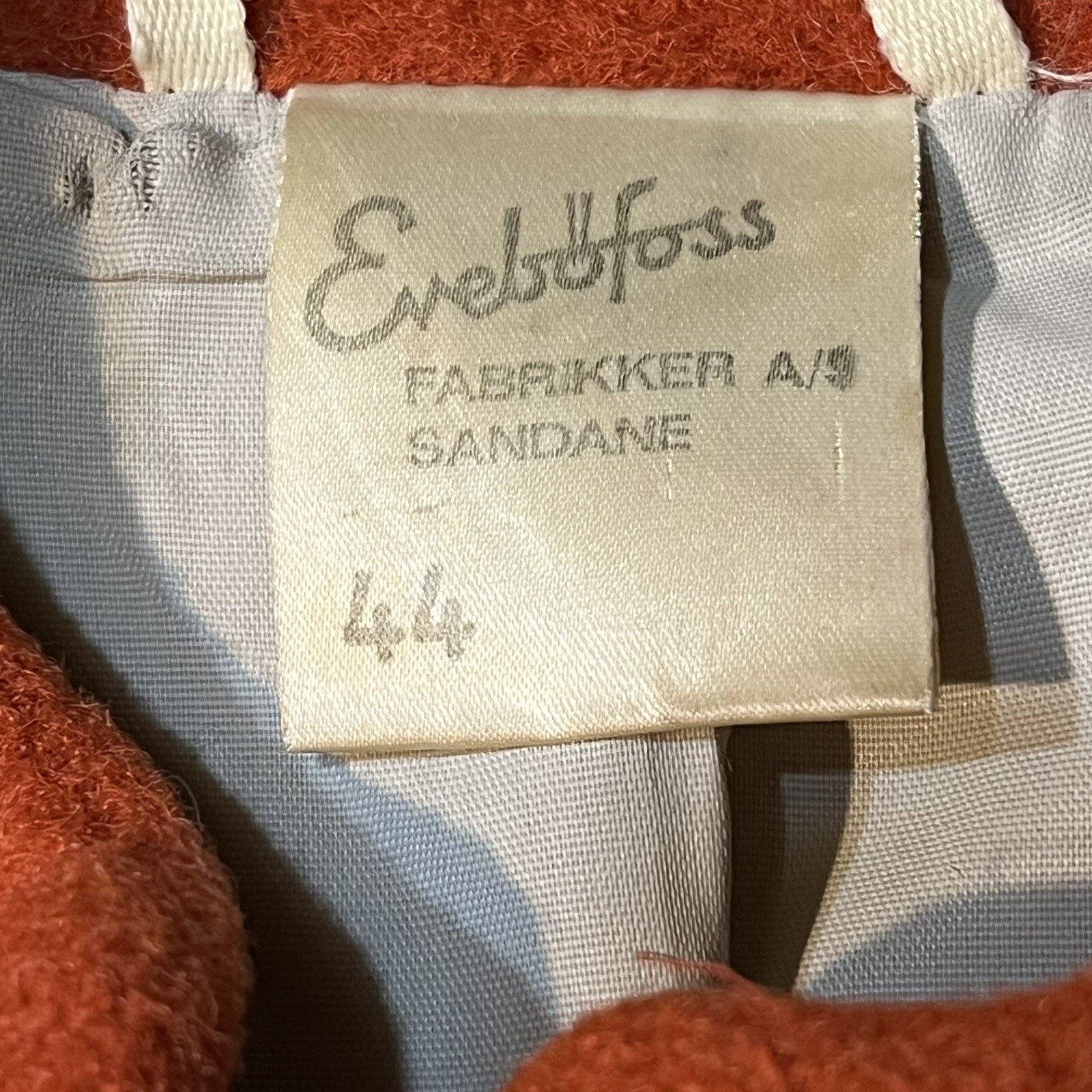 Vintage Firda by Evebofoss Jacket Womens 44 Boiled Wool Nordic Pewter Clasps