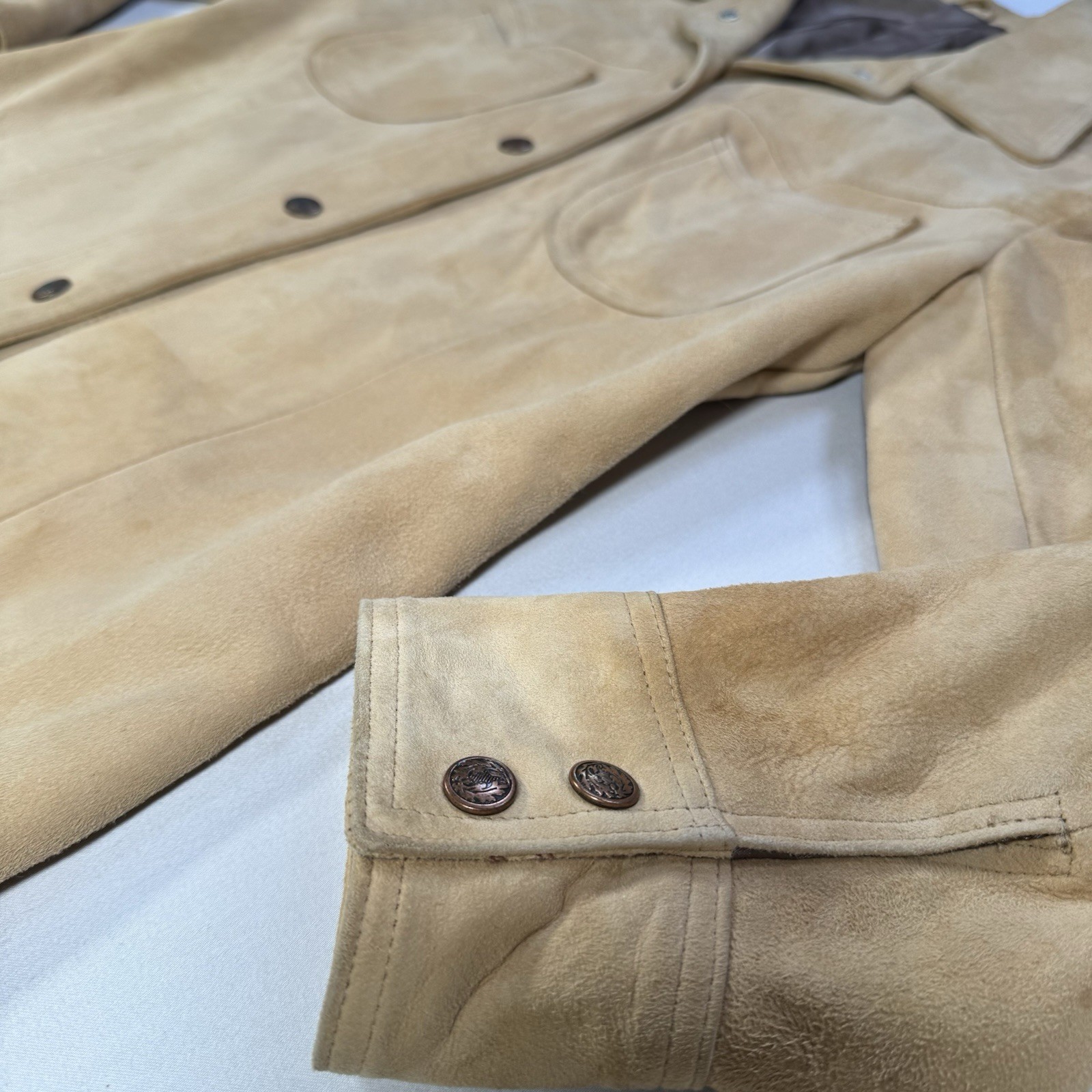1970s Vintage New England Sportswear Co Suede Jacket Women’s 10 USA Tan