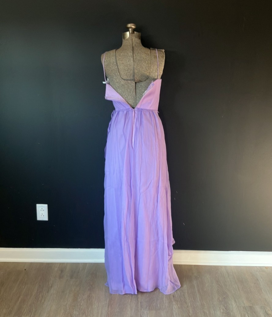 Vintage 1970s Purple Spaghetti Strap Bridesmaid / Maid of Honor Dress