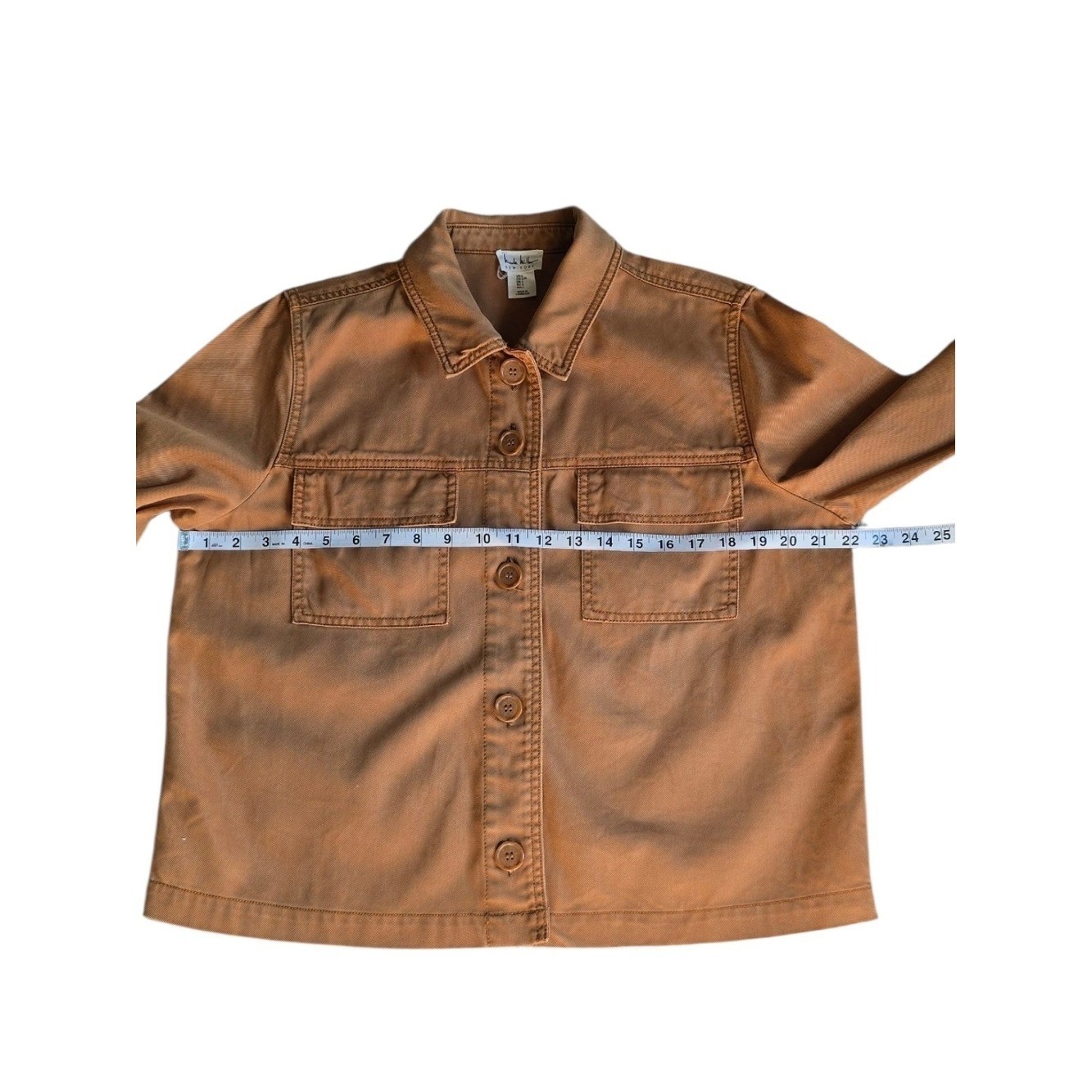 Nicole Miller Women’s Vintage Burnt Orange Denim Jacket