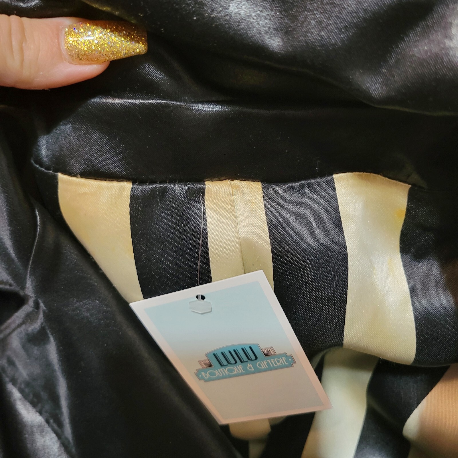 Vintage 60s Gothic Mod Black Satin Trench Coat by Count Romi Double Breasted