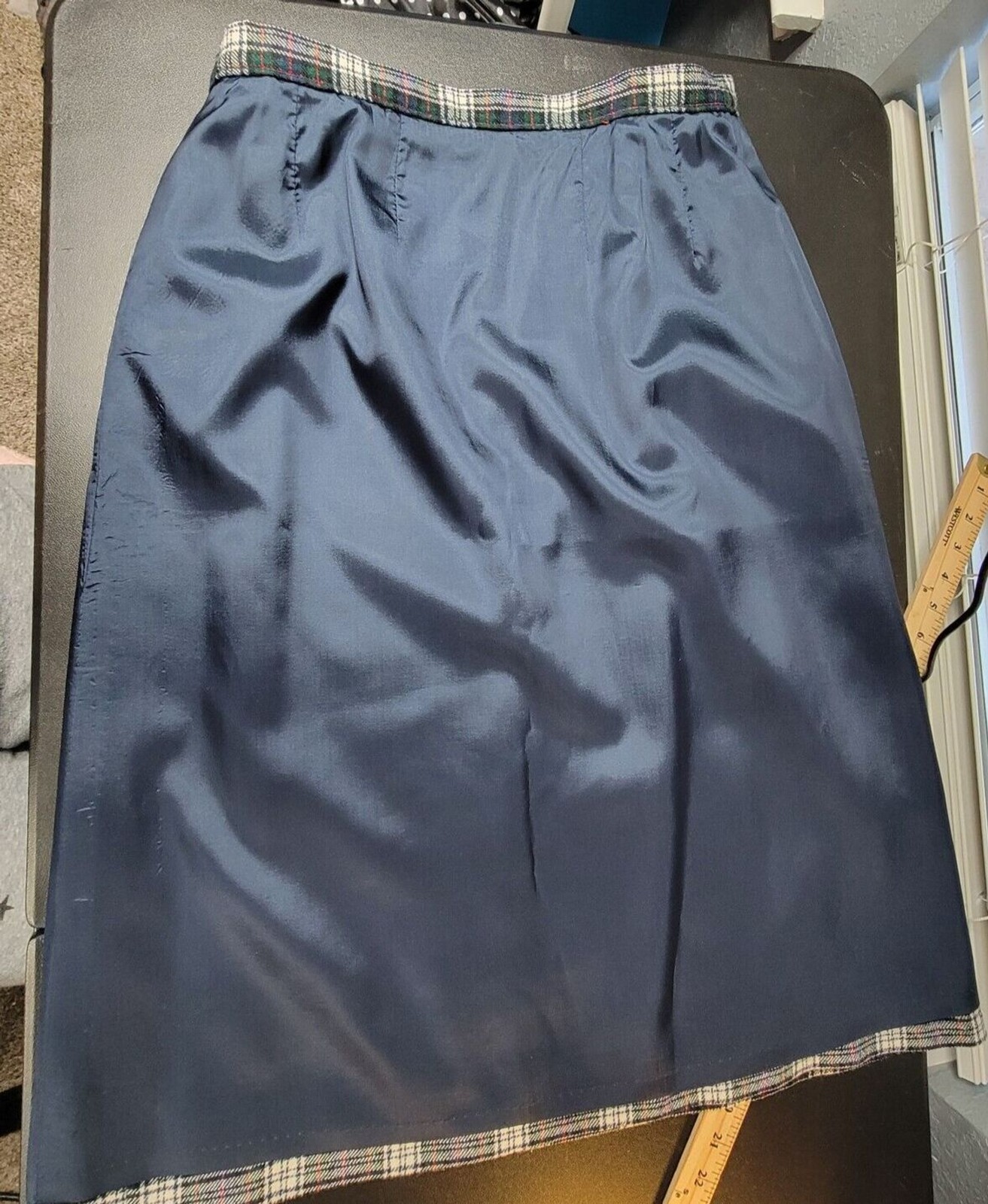 Vintage Pendleton Tartan Plaid Wool Skirt USA sz 16 (med/lg) Vtg Lined A-Line