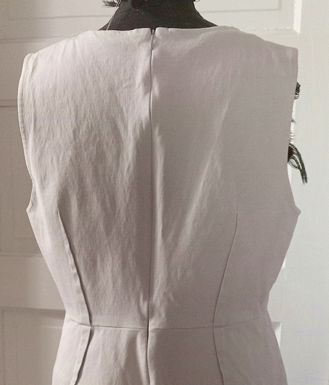 90’s BANANA REPUBLIC Pintuck Tan Fitted Denim Dress 14